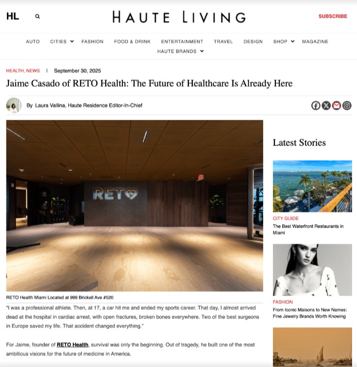 HAUTE LIVING · RETO HEALTH